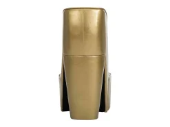 Poltrona*vidaxl Cadeira estilo sapato de salto alto couro artificial Dourado
