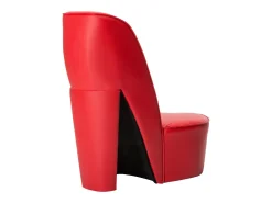 Poltrona* Cadeira estilo sapato de salto alto couro artificial SHL330241 Vermelho