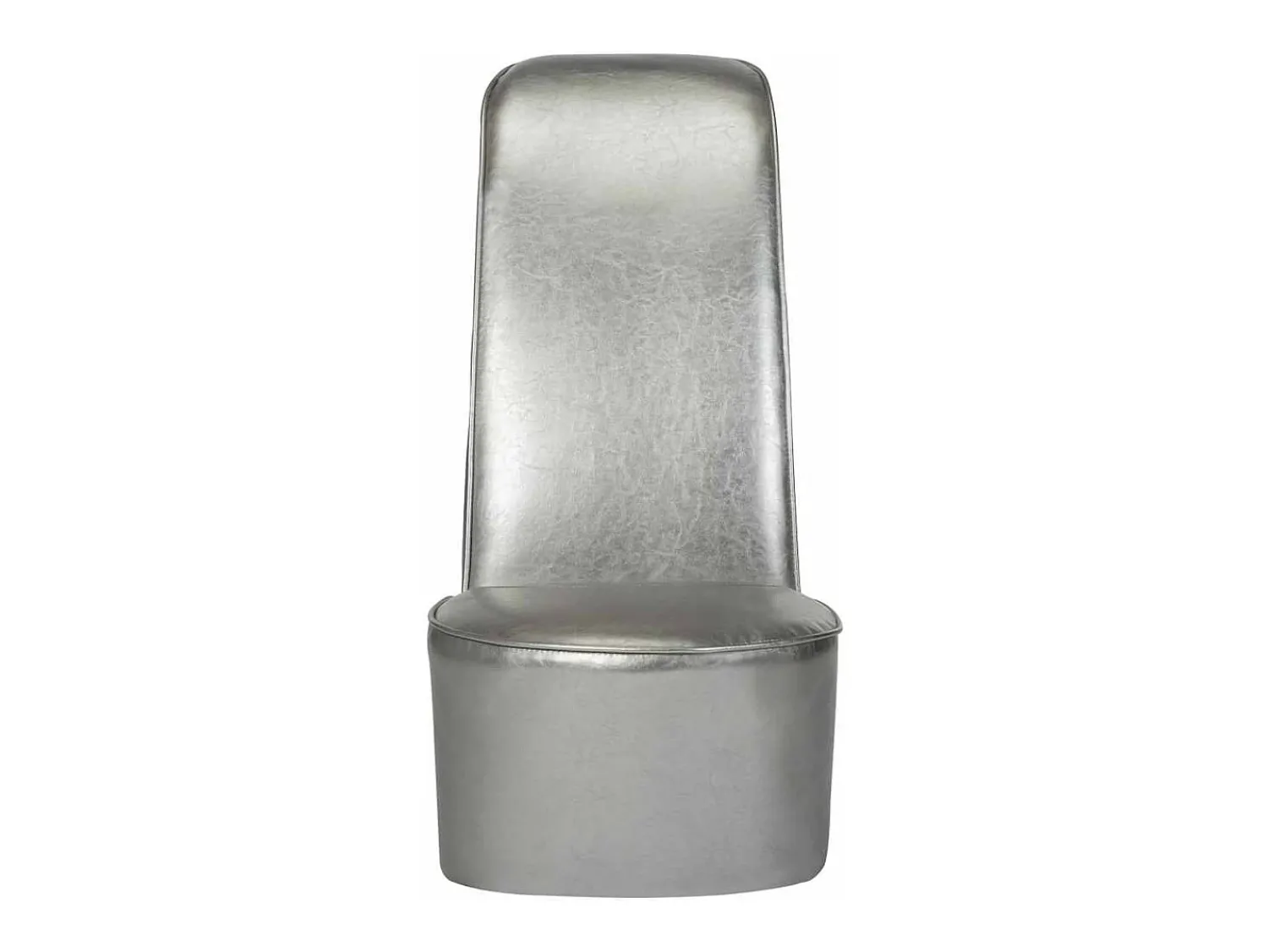 New vidaxl Cadeira estilo sapato de salto alto couro artificial Prateado