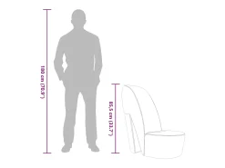 New vidaxl Cadeira estilo sapato de salto alto couro artificial Prateado