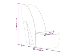 New vidaxl Cadeira estilo sapato de salto alto couro artificial Prateado