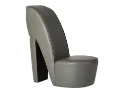 Outlet Cadeira estilo sapato de salto alto couro artificial SHL365564 Cinzento