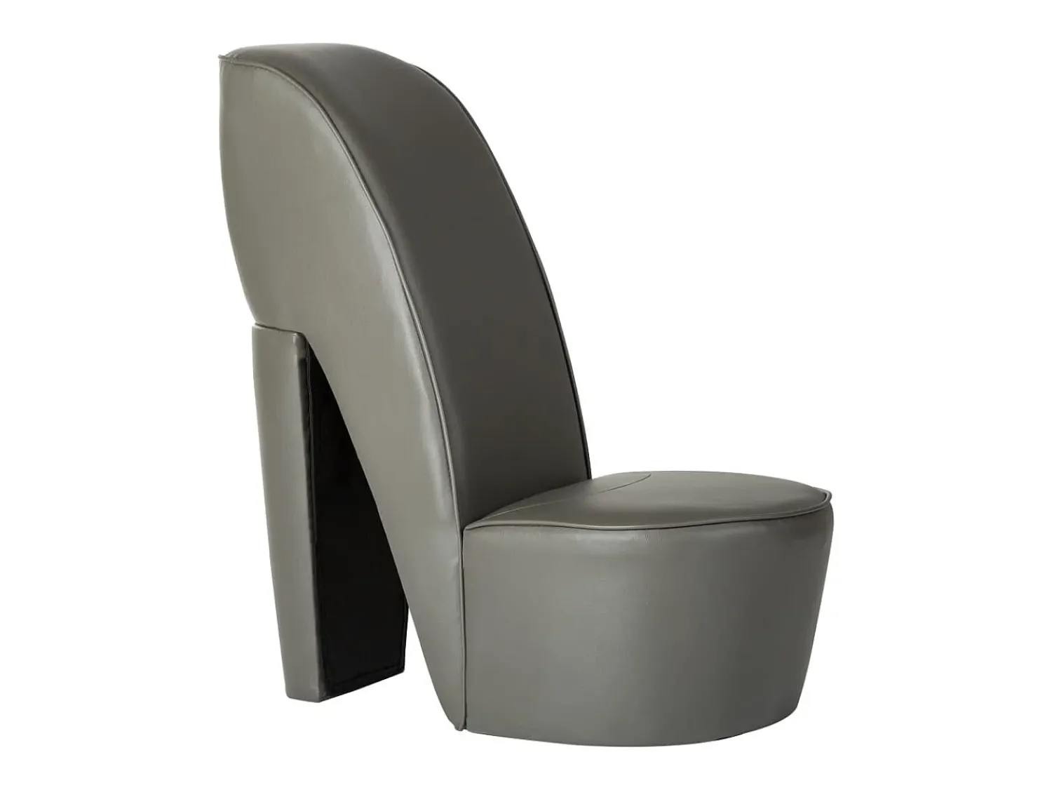 Outlet Cadeira estilo sapato de salto alto couro artificial SHL365564 Cinzento