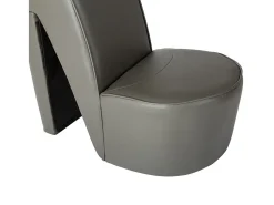 Outlet Cadeira estilo sapato de salto alto couro artificial SHL365564 Cinzento