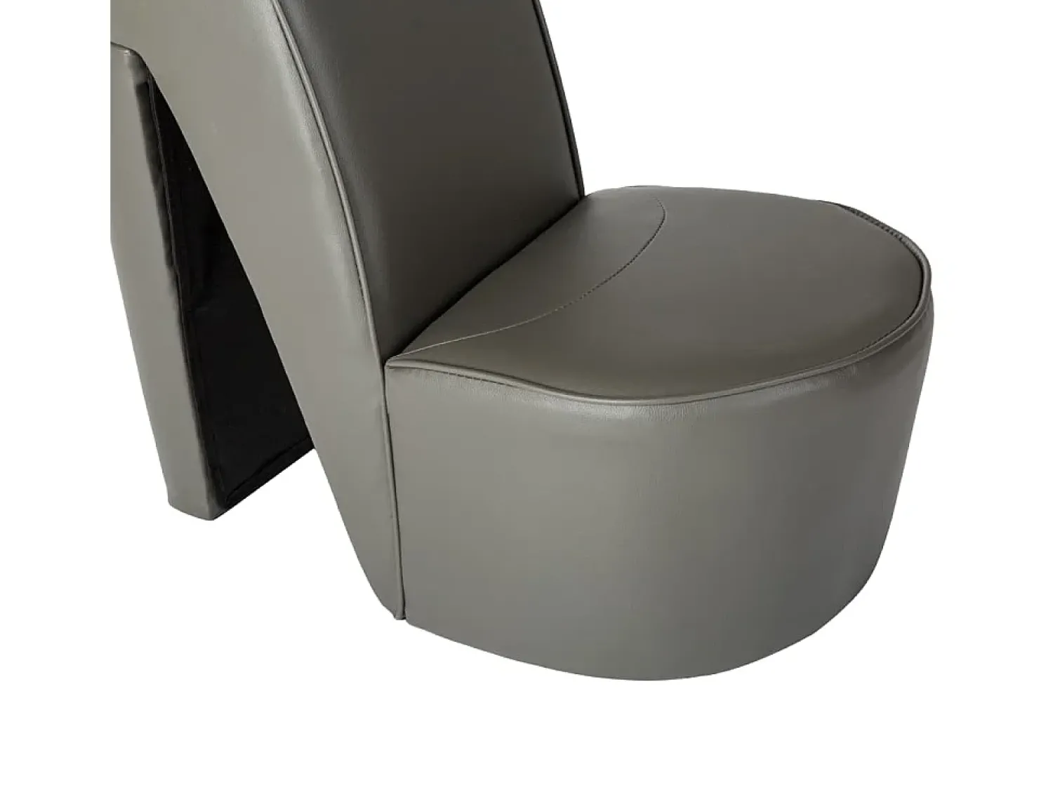 Outlet Cadeira estilo sapato de salto alto couro artificial SHL365564 Cinzento