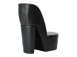 Poltrona* Cadeira estilo sapato de salto alto couro artificial SHL33095 Preto