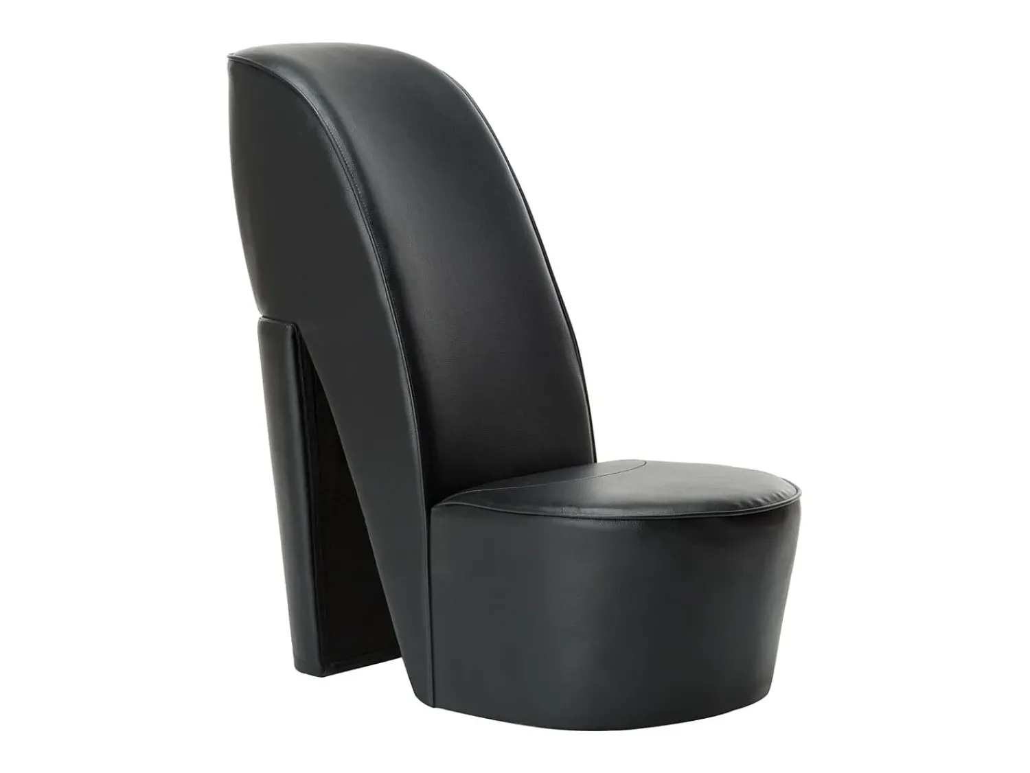 Poltrona* Cadeira estilo sapato de salto alto couro artificial SHL33095 Preto