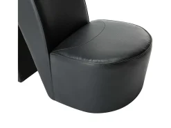 Poltrona* Cadeira estilo sapato de salto alto couro artificial SHL33095 Preto
