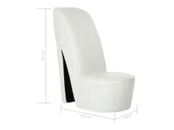 Cadeira estilo sapato de salto alto couro artificial SHL250242^ Poltrona