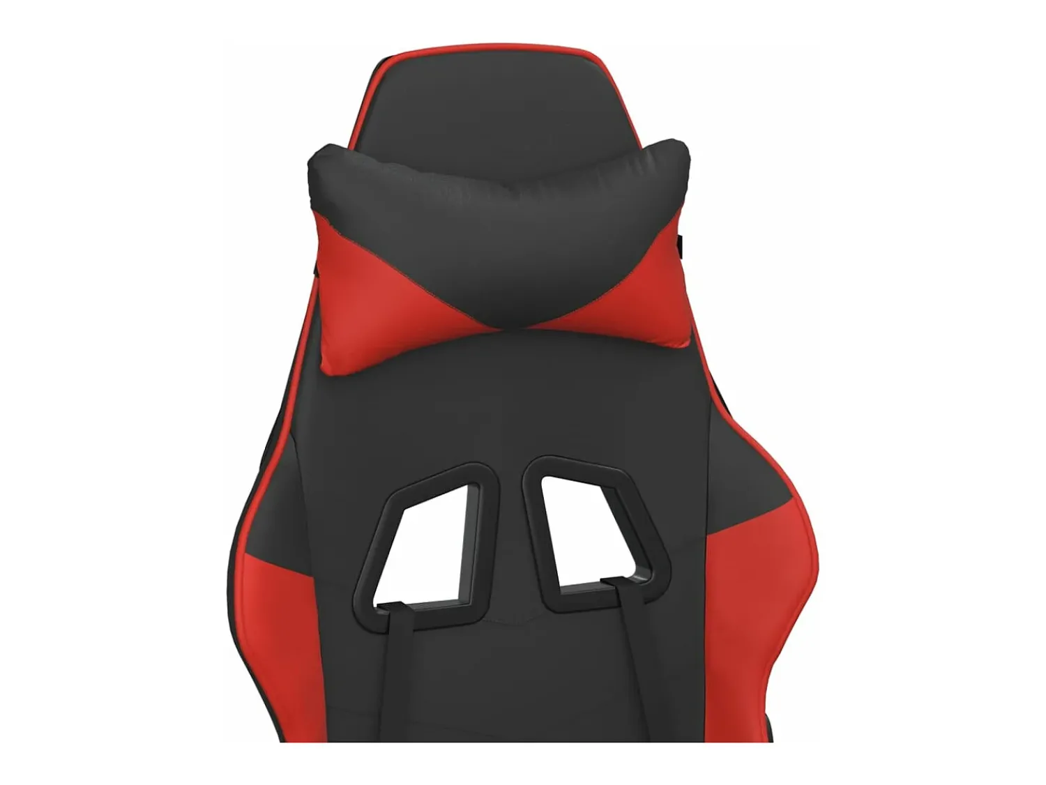 Poltrona*vidaxl Cadeira gaming c/ apoio pés couro artificial preto e Vermelho