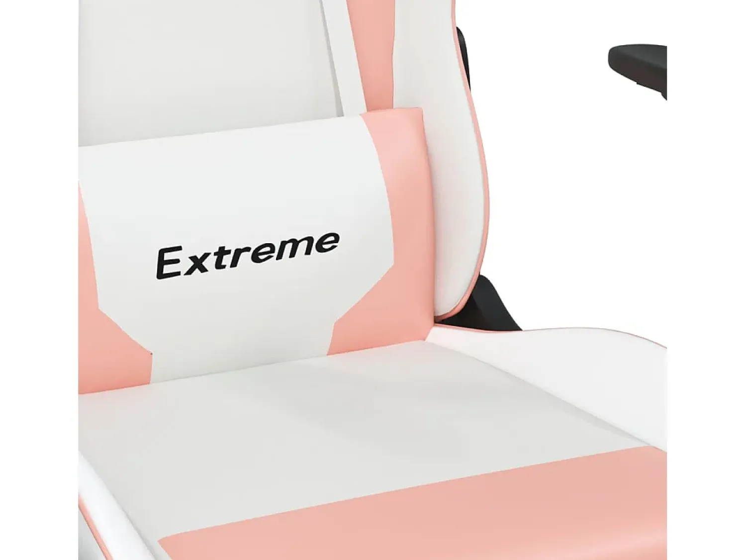 vidaxl Cadeira gaming com apoio p/ pés couro artificial branco e^ Poltrona