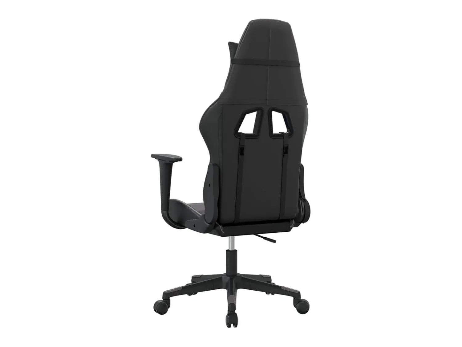 vidaxl Cadeira gaming couro artificial preto e^ Poltrona