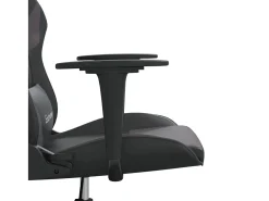 vidaxl Cadeira gaming couro artificial preto e^ Poltrona