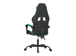 Poltrona*vidaxl Cadeira gaming couro artificial preto e Verde