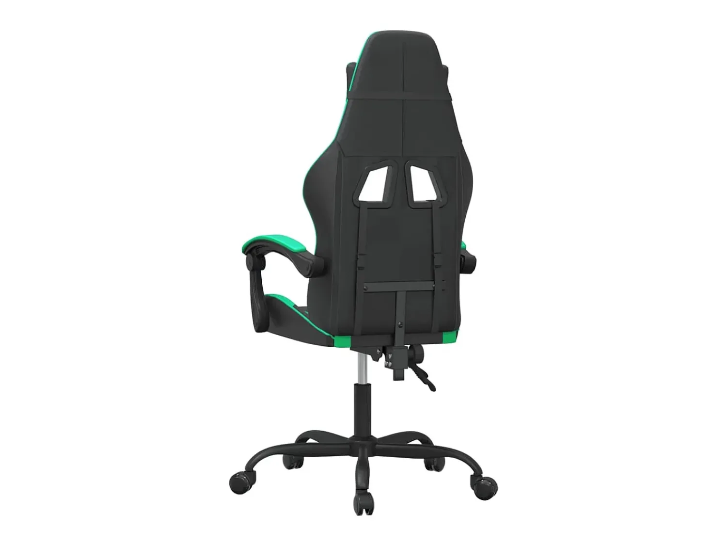 Poltrona*vidaxl Cadeira gaming couro artificial preto e Verde