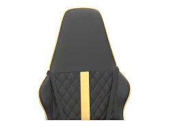 Poltrona*vidaxl Cadeira gaming couro artificial preto e dourado Vermelho