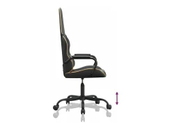 Poltrona*vidaxl Cadeira gaming couro artificial preto e dourado Vermelho
