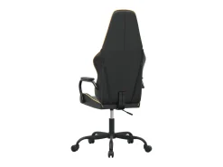Poltrona*vidaxl Cadeira gaming couro artificial preto e dourado Vermelho