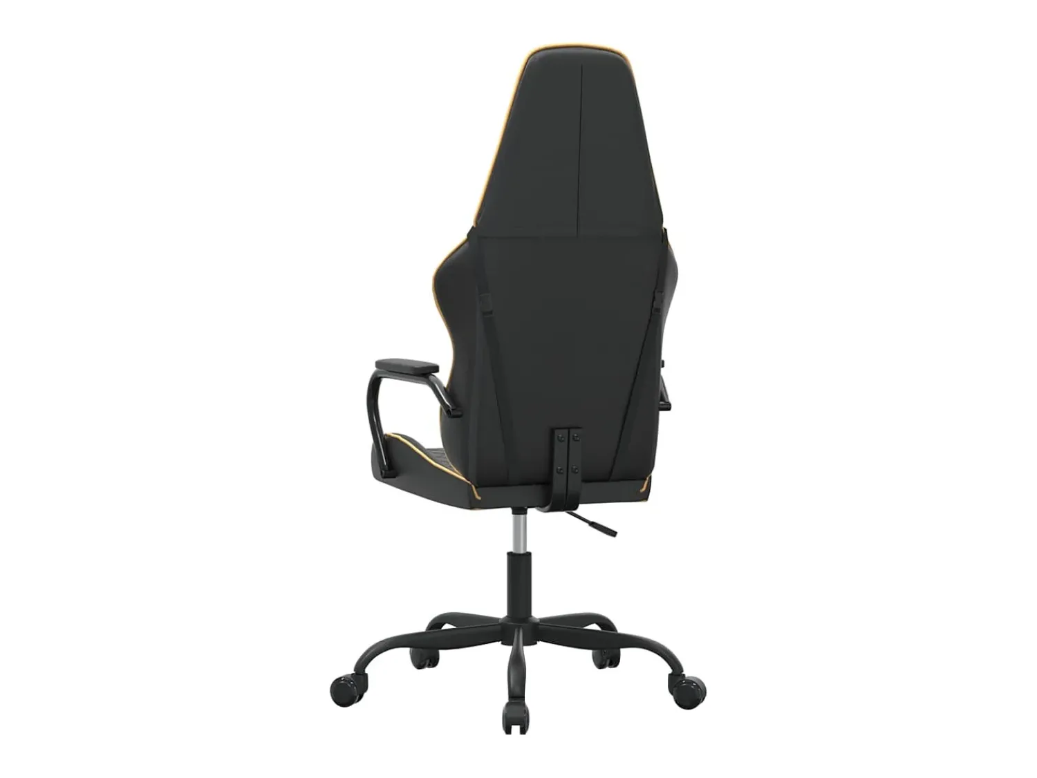 Poltrona*vidaxl Cadeira gaming couro artificial preto e dourado Vermelho