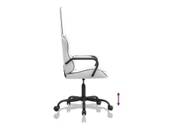 Discount vidaxl Cadeira gaming couro artificial branco e Preto