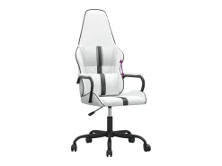 Discount vidaxl Cadeira gaming couro artificial branco e Preto