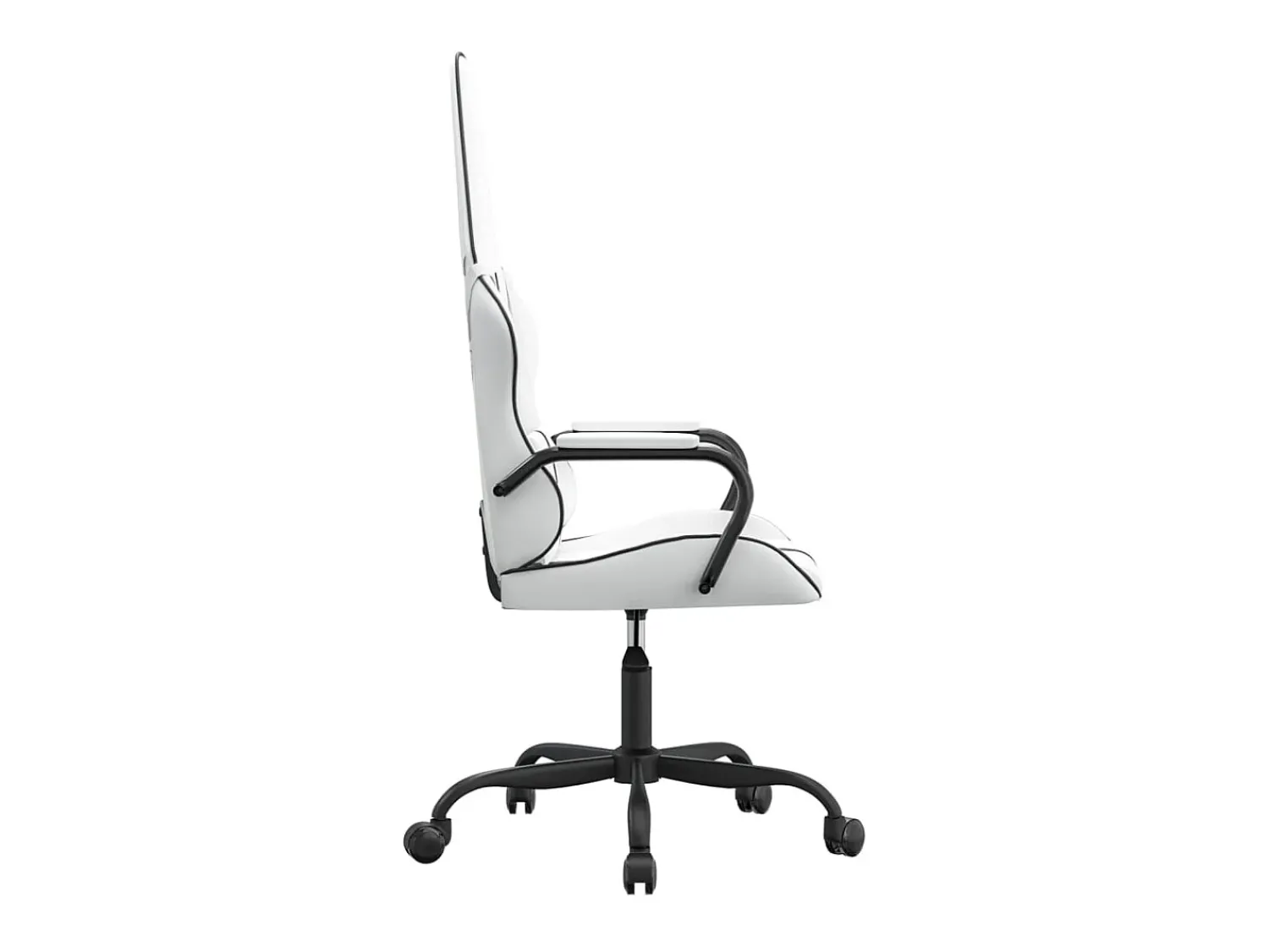 Discount vidaxl Cadeira gaming couro artificial branco e Preto
