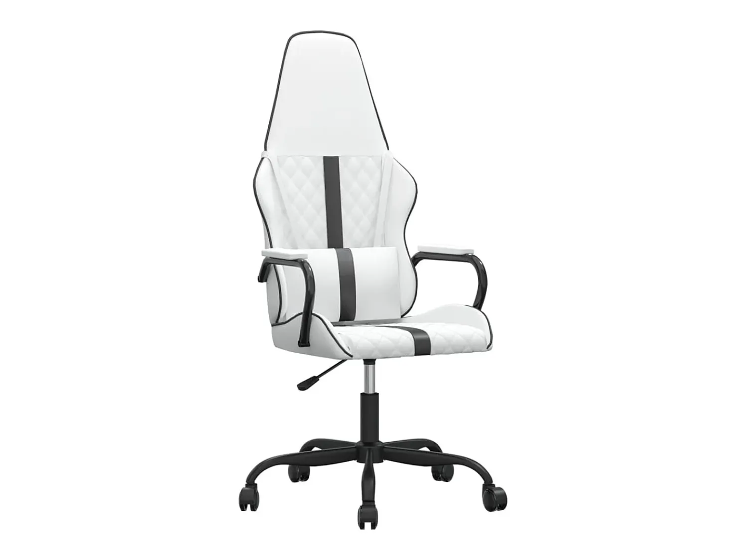 Discount vidaxl Cadeira gaming couro artificial branco e Preto