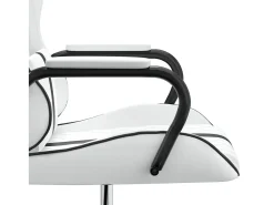 Discount vidaxl Cadeira gaming couro artificial branco e Preto