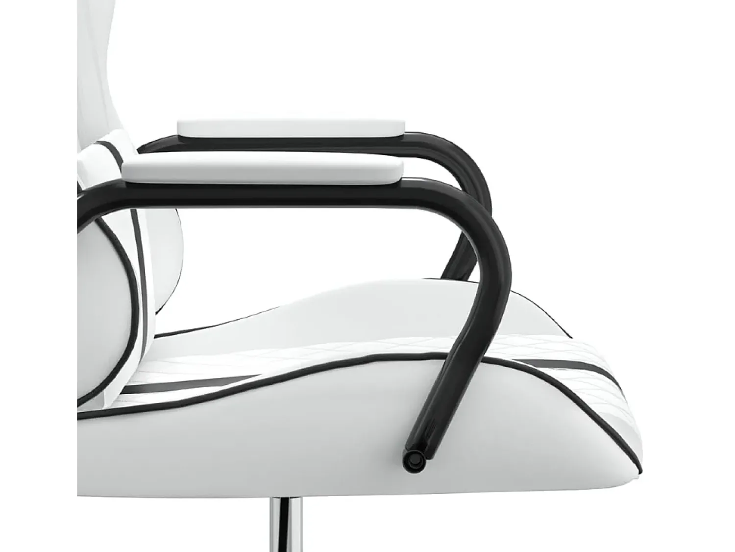 Discount vidaxl Cadeira gaming couro artificial branco e Preto
