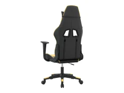 Outlet vidaxl Cadeira gaming couro artificial preto e Dourado