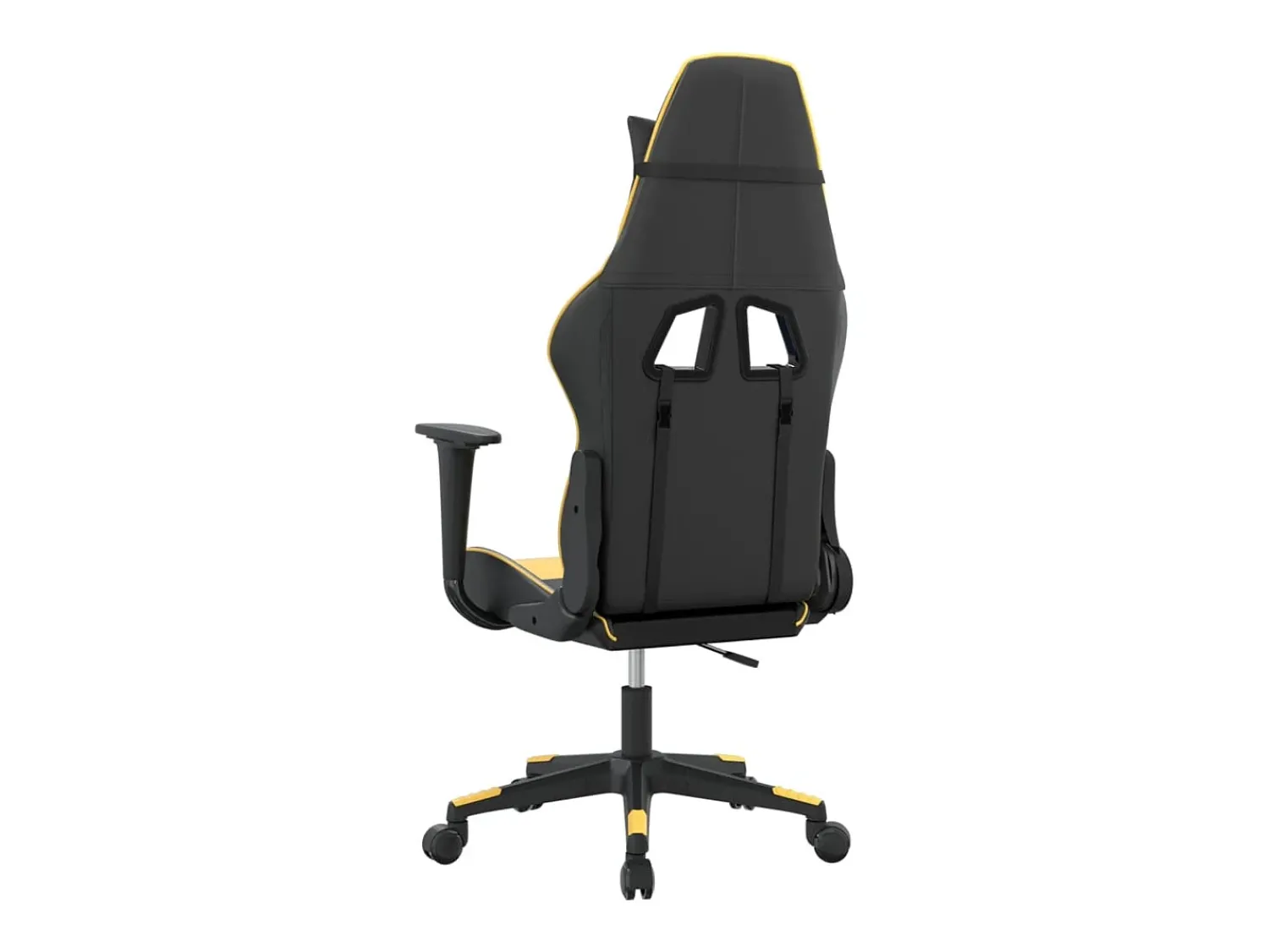 Outlet vidaxl Cadeira gaming couro artificial preto e Dourado