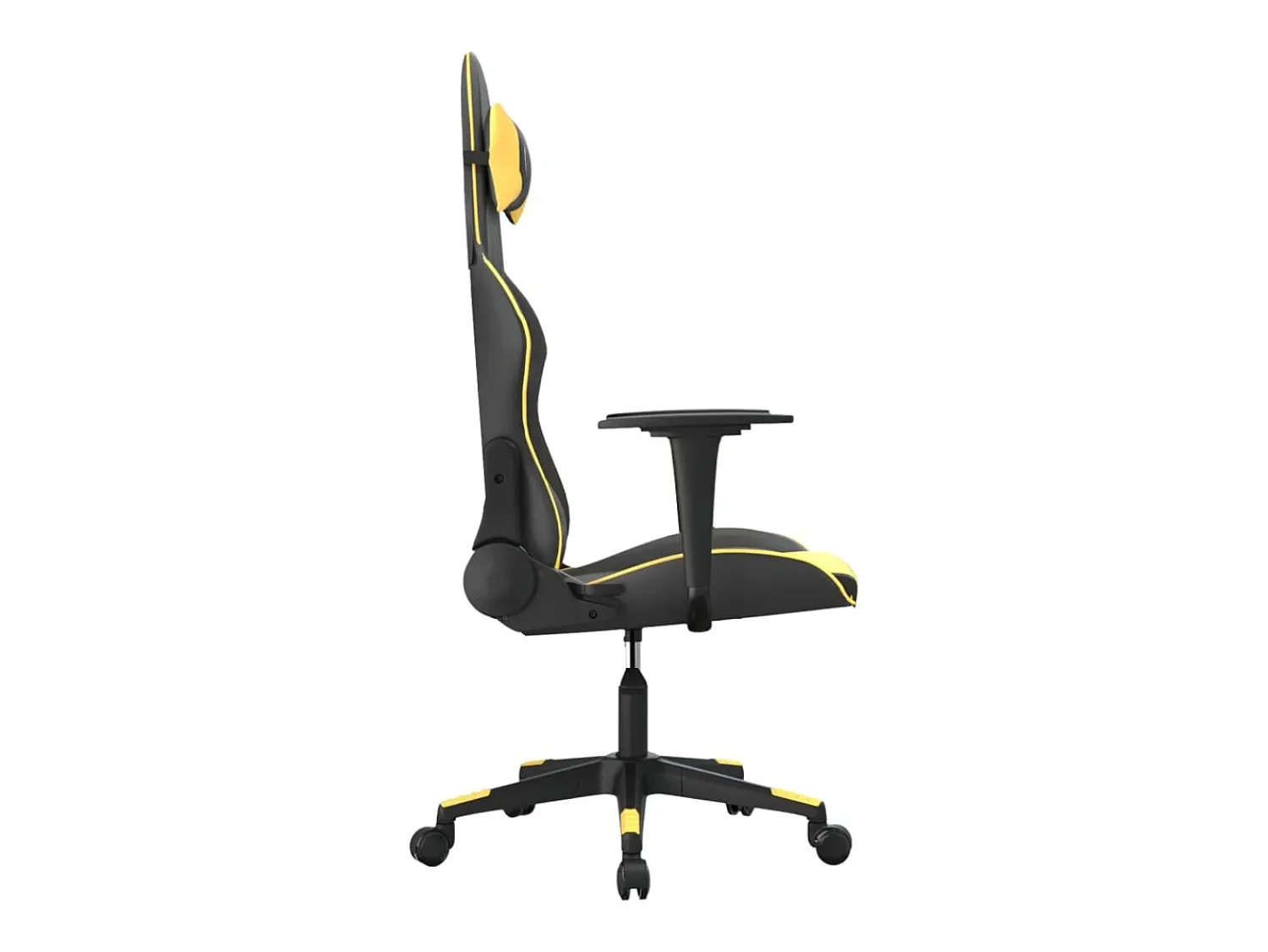Outlet vidaxl Cadeira gaming couro artificial preto e Dourado