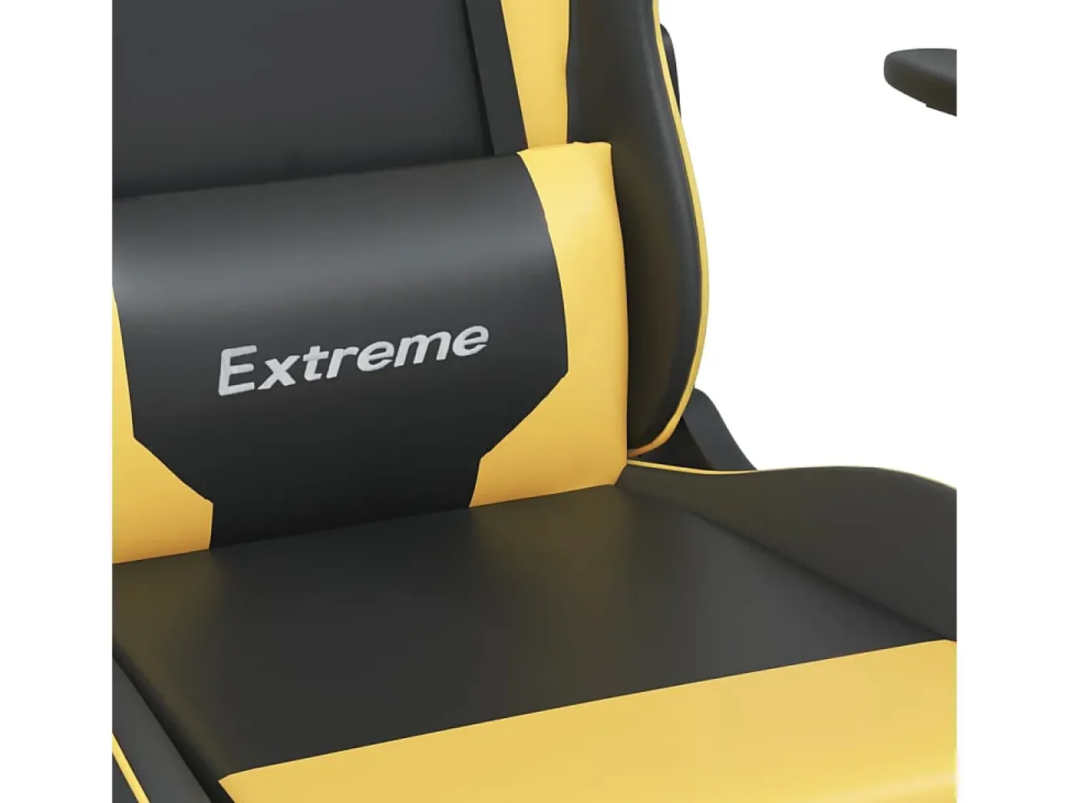 Outlet vidaxl Cadeira gaming couro artificial preto e Dourado