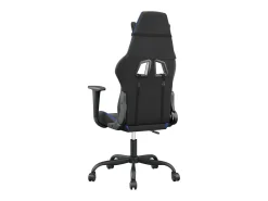 Poltrona*vidaxl Cadeira gaming de massagens couro artificial preto e Azul
