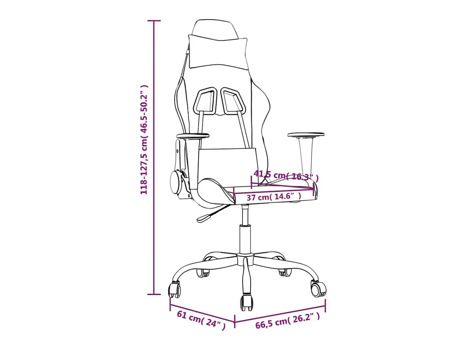 Poltrona*vidaxl Cadeira gaming de massagens couro artificial preto e Azul