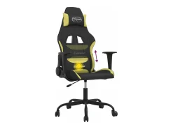 Poltrona|vidaxl Cadeira gaming de massagens tecido preto e -claro Verde