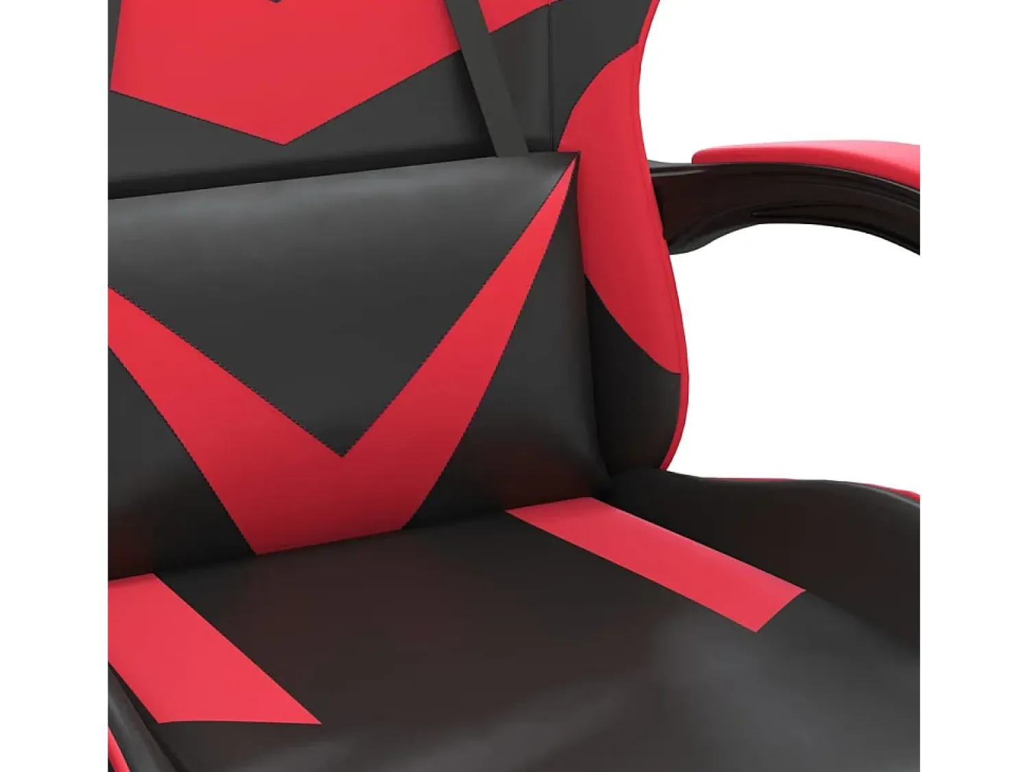 Poltrona|vidaxl Cadeira gaming giratória couro artificial preto e Vermelho
