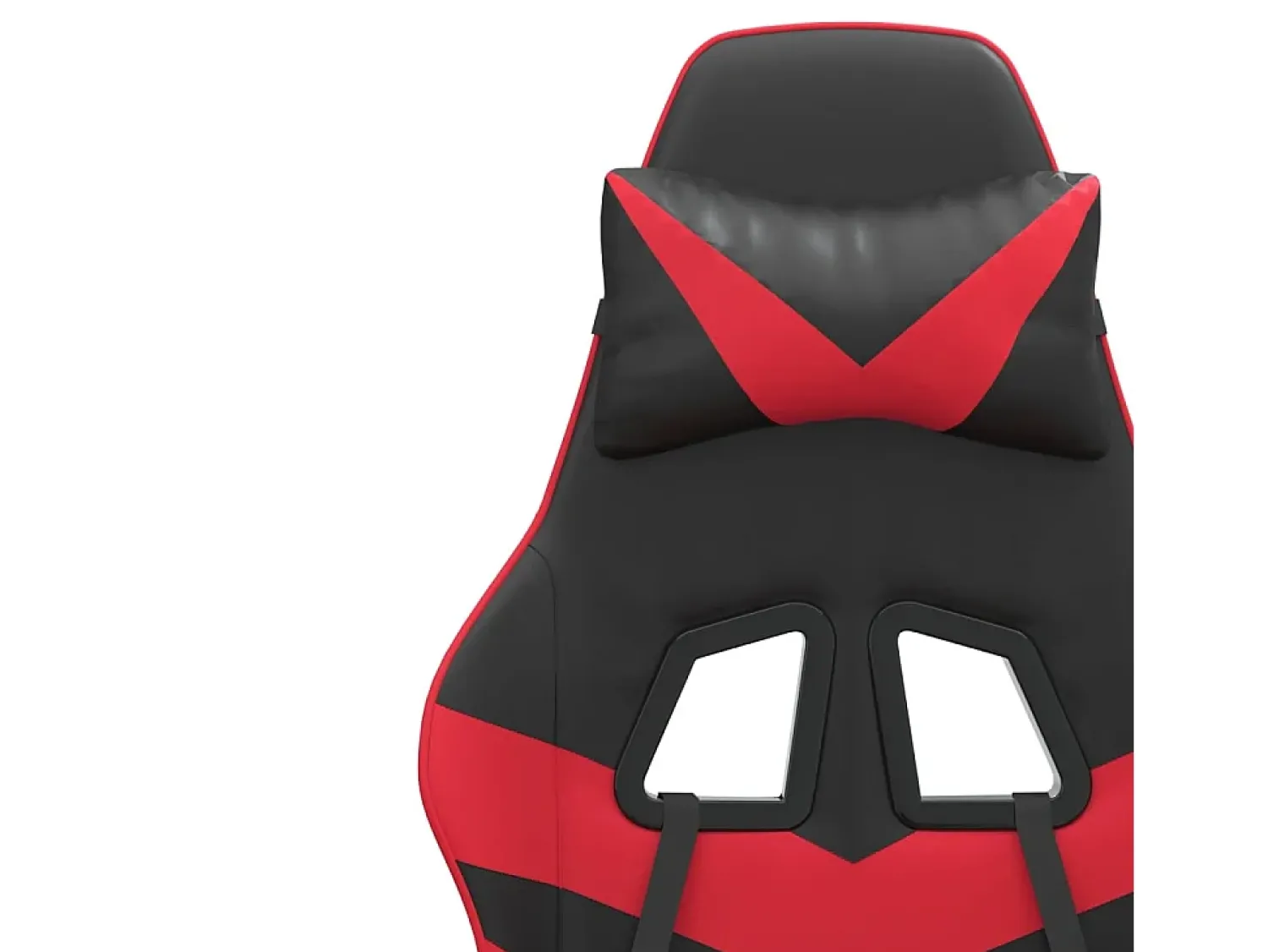 Poltrona|vidaxl Cadeira gaming giratória couro artificial preto e Vermelho