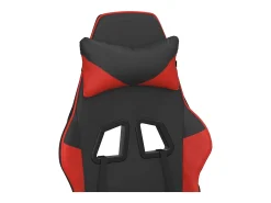 vidaxl Cadeira gaming massagem + apoio pés couro artif. preto/^ Poltrona