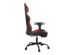 vidaxl Cadeira gaming massagem + apoio pés couro artif. preto/^ Poltrona