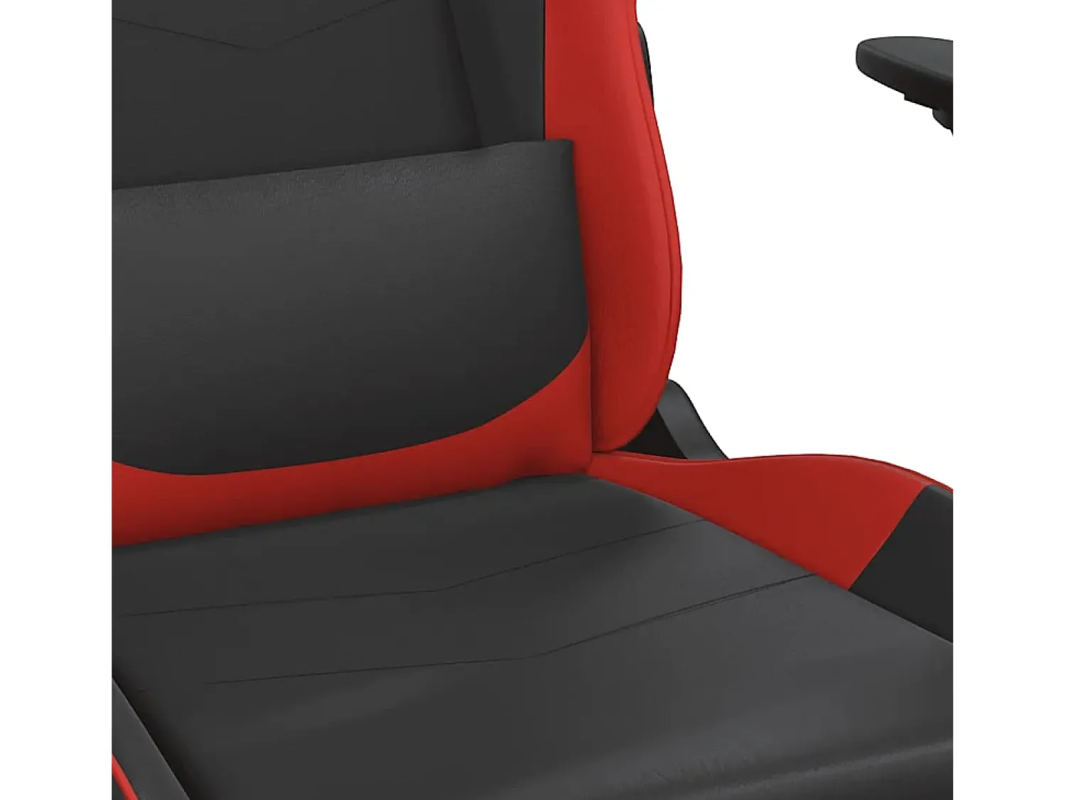 vidaxl Cadeira gaming massagem + apoio pés couro artif. preto/^ Poltrona