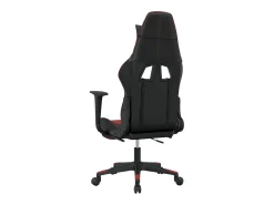 Online vidaxl Cadeira gaming massagem + apoio couro art. preto/ tinto Vermelho