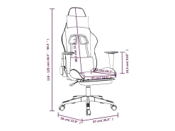 Online vidaxl Cadeira gaming massagem + apoio couro art. preto/ tinto Vermelho