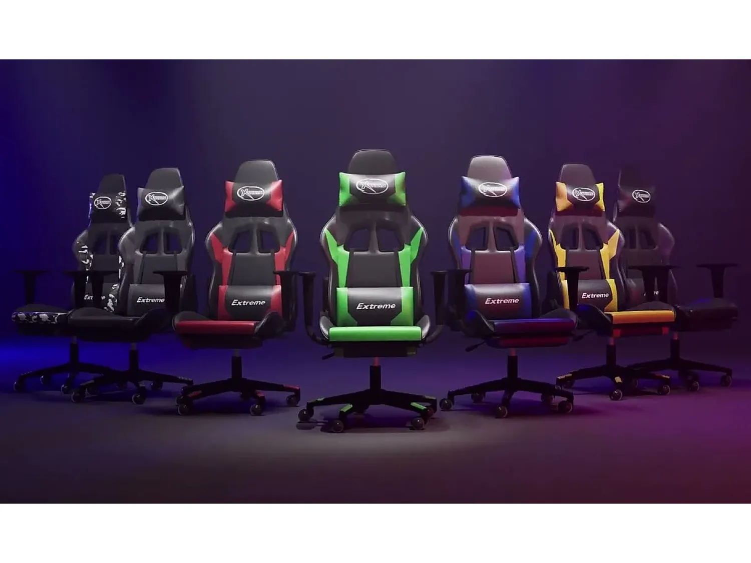 Poltrona*vidaxl Cadeira gaming massagens c/ apoio pés couro artif. Branco/ Preto
