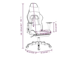 Poltrona*vidaxl Cadeira gaming massagens c/ apoio pés couro artif. Branco/ Preto