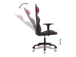 Online vidaxl Cadeira gaming massagens couro artificial preto e Vermelho