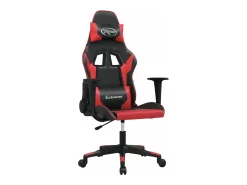 Online vidaxl Cadeira gaming massagens couro artificial preto e Vermelho