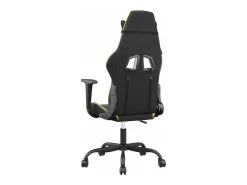 vidaxl Cadeira gaming massagens couro artificial preto e^ Poltrona