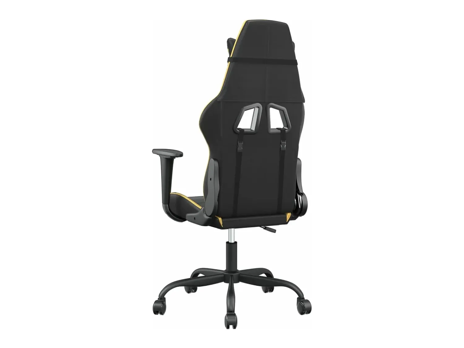 vidaxl Cadeira gaming massagens couro artificial preto e^ Poltrona