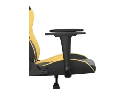 vidaxl Cadeira gaming massagens couro artificial preto e^ Poltrona